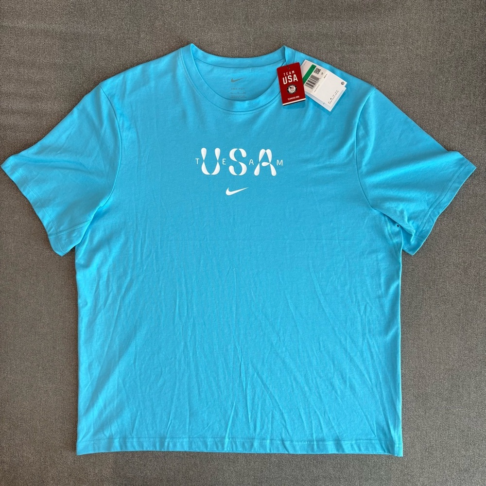 Paris Olympics Team‎ USA Nike Dri-fit T-Shirt Blue FN1092- 416 Men's XL